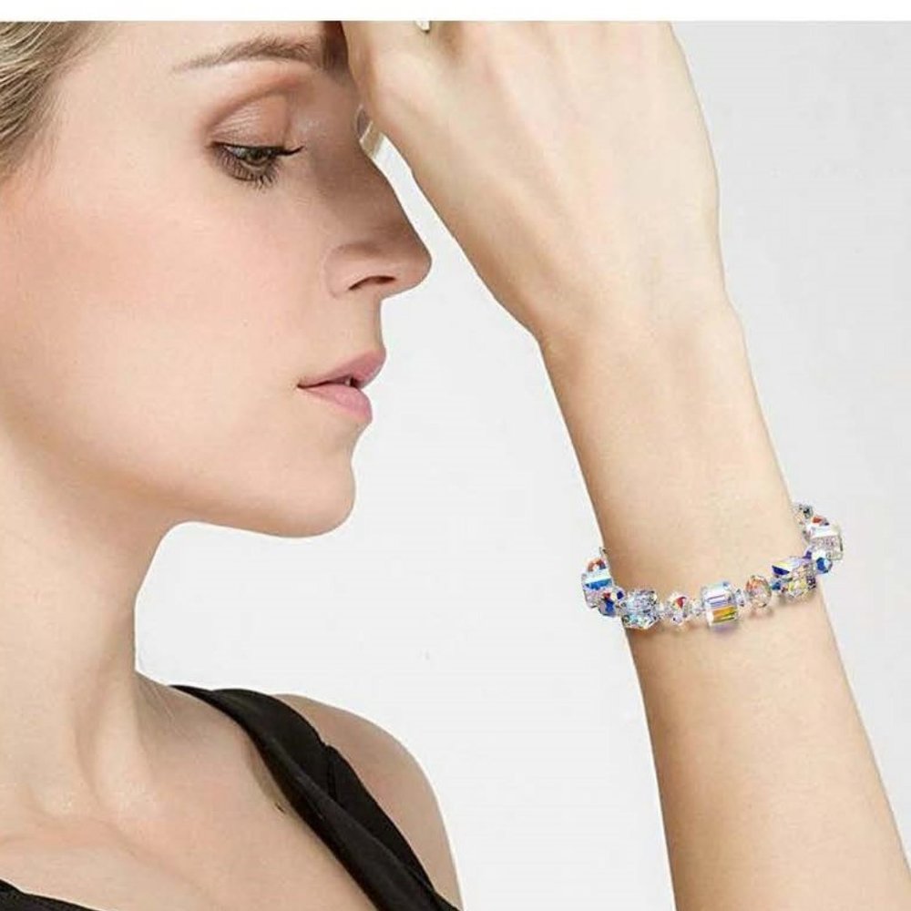 Irridescent Crystal Bracelet/Anklet - Picture 6 of 7